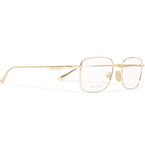 gucci gold frame glasses men's